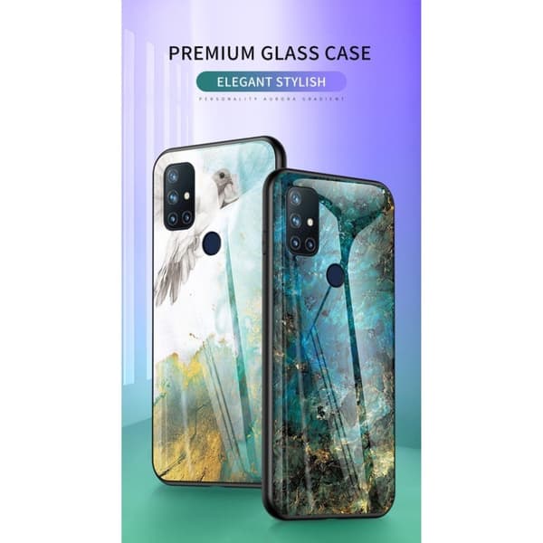 Fantasy Marble OnePlus Nord N10 5G Deksel - Smaragd Green