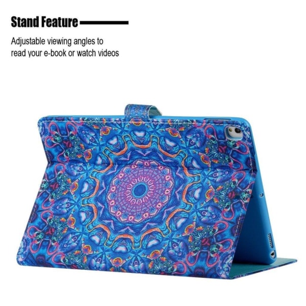 iPad 10.2 (2019) trendy patterned leather flip case - Purple Kal Multicolor