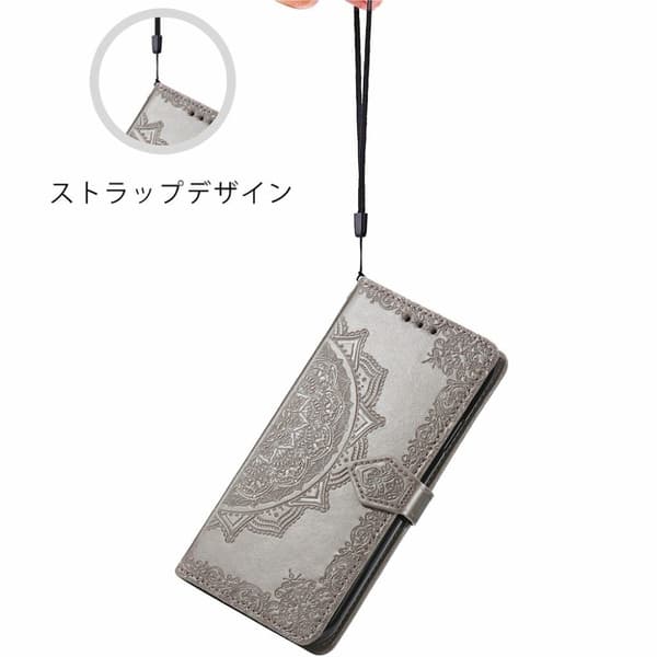 Mandala läder Sony Xperia 1 III fodral - Silver/Grå Silvergrå