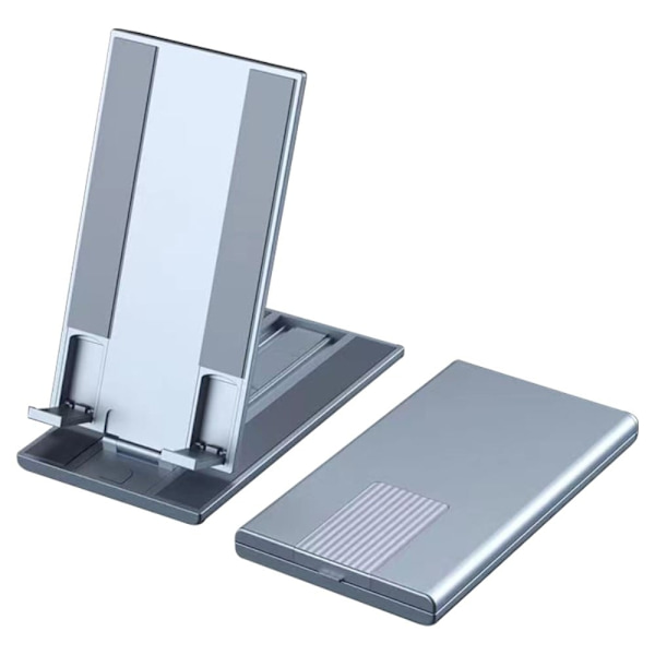 Yleispätevä alumiininen pöytäpuhelin- ja tablettitelakka - Hopea Silver grey