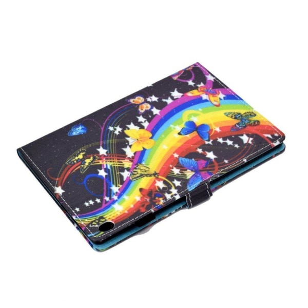 Lenovo Tab M10 cool pattern leather flip case - Rainbow and Butt multifärg