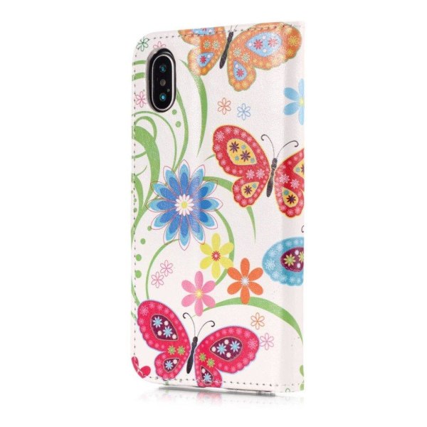 Butterfly iPhone Xs Max Læderetui - Flerfarvet Multicolor
