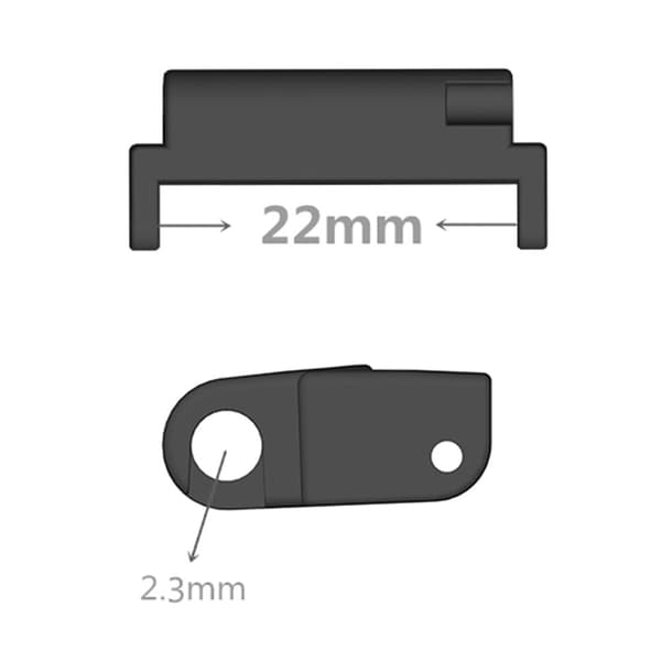 1 pari Garmin Forerunner 965 / 955 liitin metalli 22mm kellon hihnan sovitin - Musta Black