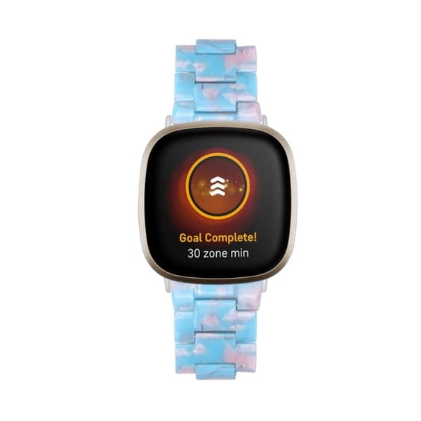 Fitbit Sense 2 / Versa 4 harpiksrem med metallspenne - Himmelblå Blue