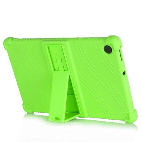 Designfodral i silikon med utdragbar kickstand för Lenovo Tab M1 Grön