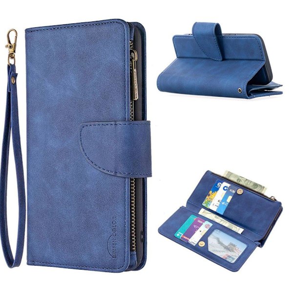 Premium lompakko iPhone 12 Mini tapauksessa - Sininen Blue