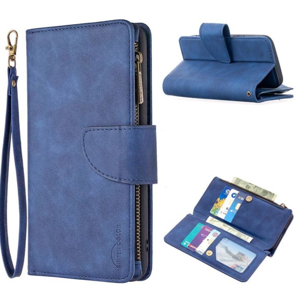 Premium Wallet iPhone 12 Mini flip case - Blue Blue