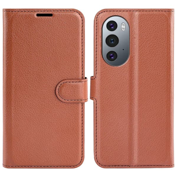 Classic Motorola Edge 30 Pro / Edge X30 Flip Etui - Brun Brown