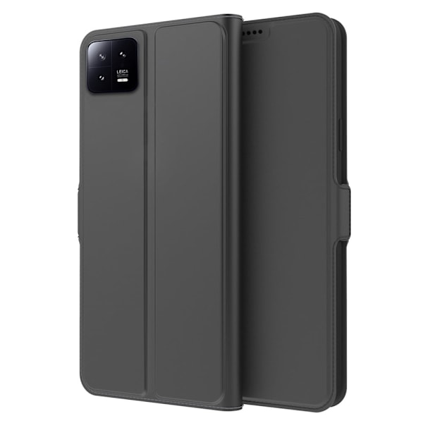 Glat og tyndt premium Xiaomi 13 Pro læderetui - Sort Black