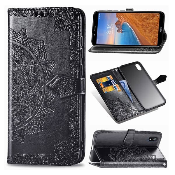 Mandala Xiaomi redmi 7A Flip Veske - Svart Black