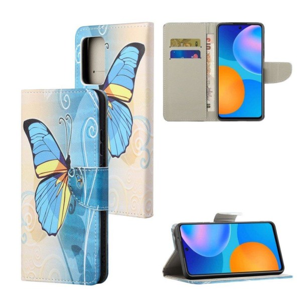 Wonderland Samsung Galaxy A32 Flip etui - Blå sommerfugl Blue