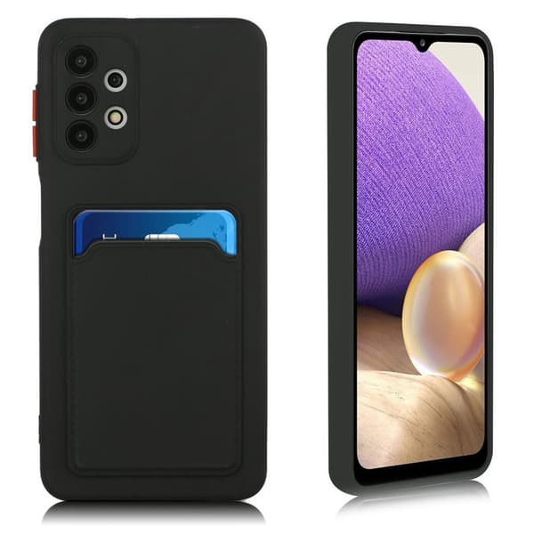 Card Holder Cover til Samsung Galaxy A32 5g - Sort Black