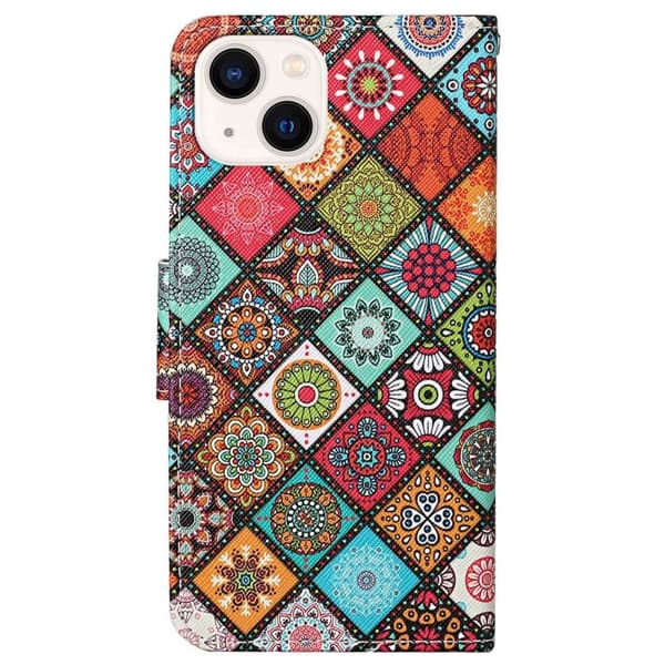Wonderland iPhone 14 Plus flip etui - Etnisk Stil Multicolor