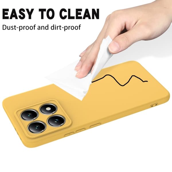 Matte Liquid Xiaomi 14T silikone cover - Gul Yellow