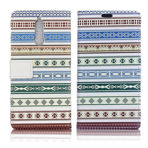 Huawei Mate 10 Lite kunstlær/silikon cover - Stroppe mønster Multicolor