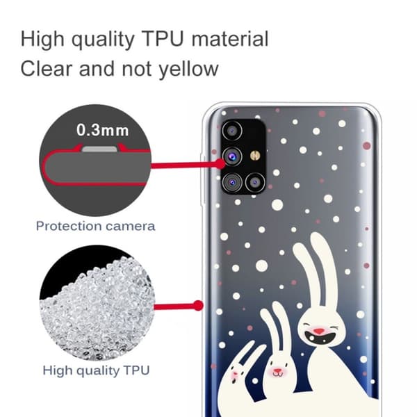 Christmas Samsung Galaxy M51 fodral - Rabbits Vit