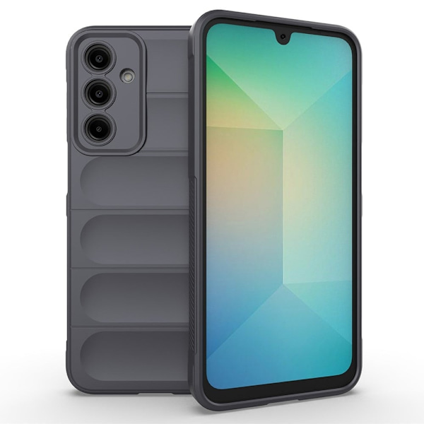 Mjukt greppformat Samsung Galaxy A36 skal - Mörkgrå Silvergrå