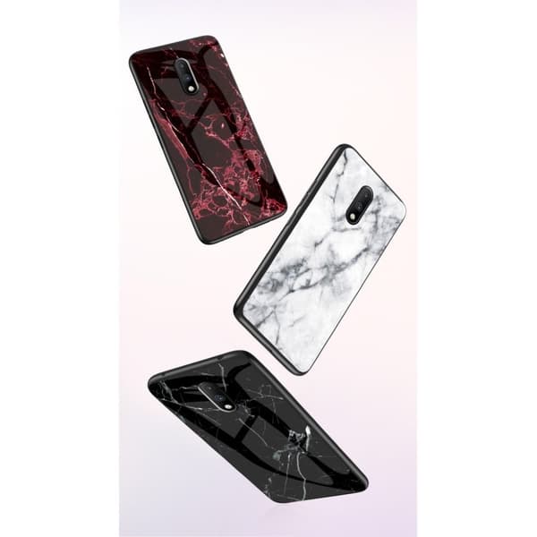 Fantasy Marble OnePlus 7 kuoret - Punainen Red