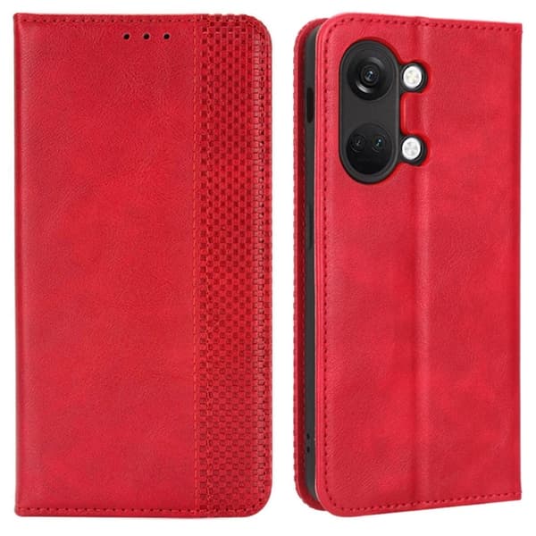 Bofink Vintage OnePlus Ace 2v Læder Etui - Rød Red