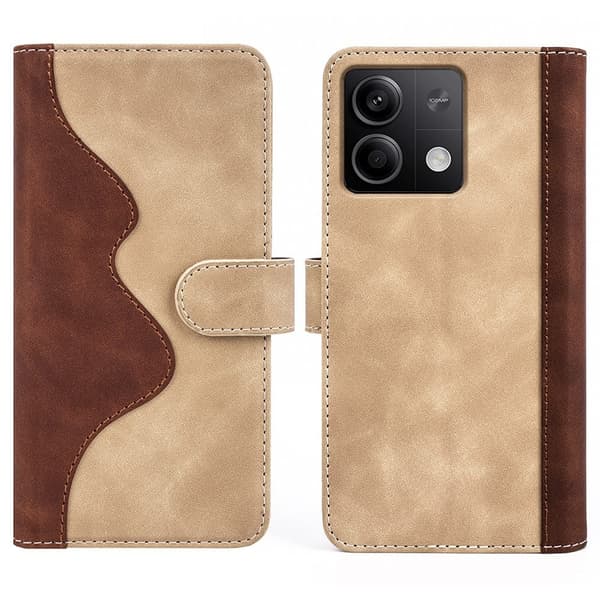 Tofarget lærdeksel for Xiaomi Redmi Note 13 5G  - Gul Yellow