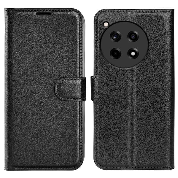Classic OnePlus 12R / OnePlus Ace 3 flip kuoret - Musta Black