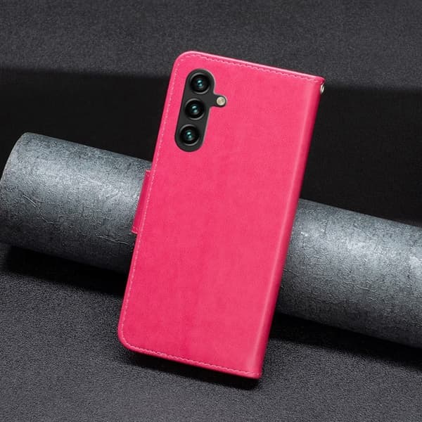 Sommerfugl Samsung Galaxy A15 Flip Etui - Rose Pink