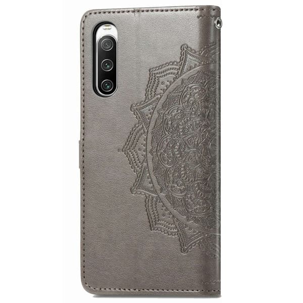Mandala Sony Xperia 10 Iv Flippetui - Grå Silver grey