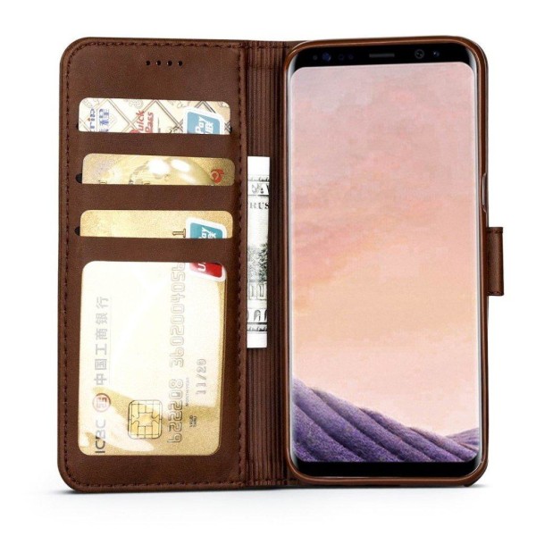 LC.IMEEKE Samsung Galaxy S8 Etui med elegant look - Kaffe farvet Brown