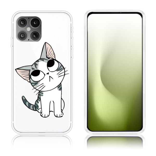 Deco iPhone 12 / 12 Pro case - Cute Cat White