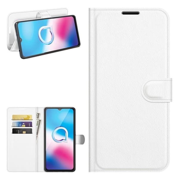 Classic Alcatel 3l (2021) / 1s (2021) Flippetui - Hvit White