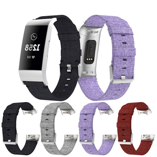 Fitbit Charge 4 / 3 holdbar urrem - Sort Black