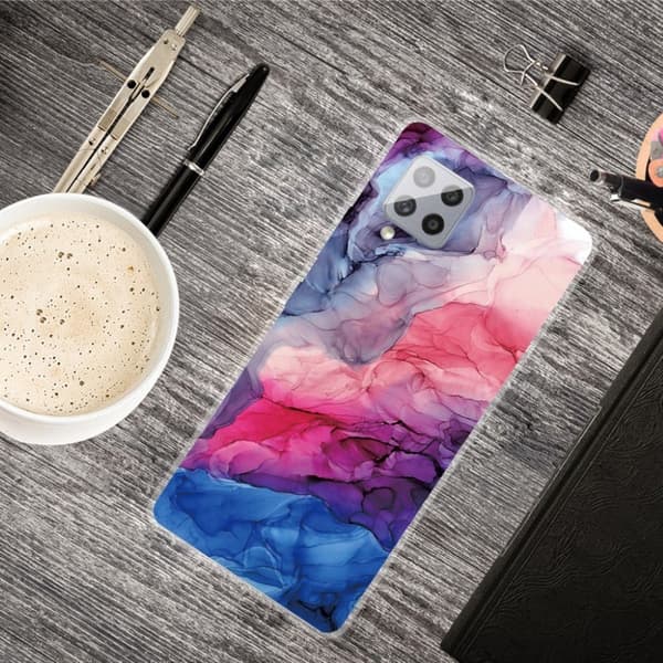 Marble Samsung Galaxy A42 5G Etui - Aqueous Vibrant Mønster Multicolor