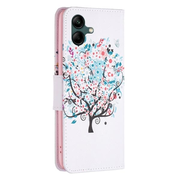 Wonderland Samsung Galaxy A04 Flip Etui - Blomst Træ Multicolor