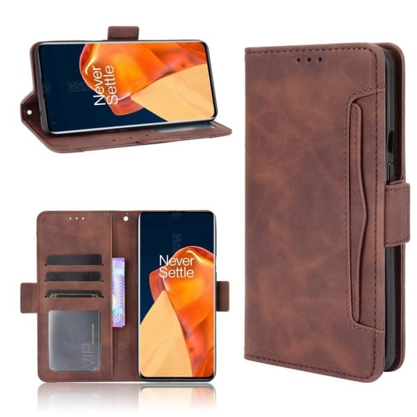 Moderni Nahkalaukku For OnePlus 9 Pro - Ruskea Brown