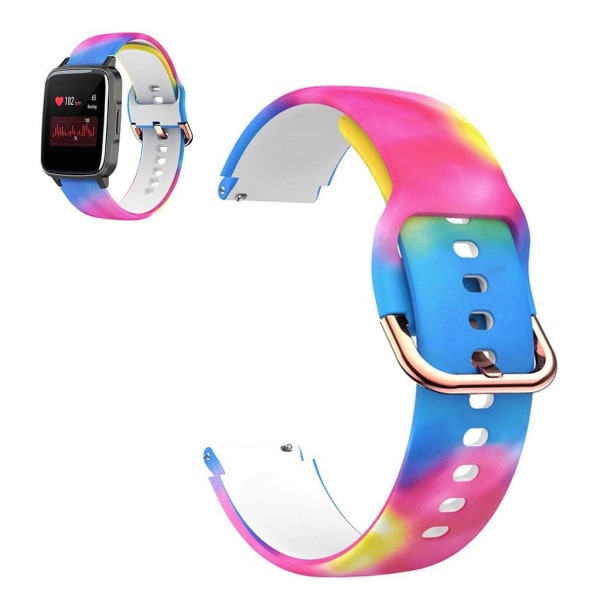 Haylou SmartWatch LS01 unique pattern silicone watch strap - Tie multifärg