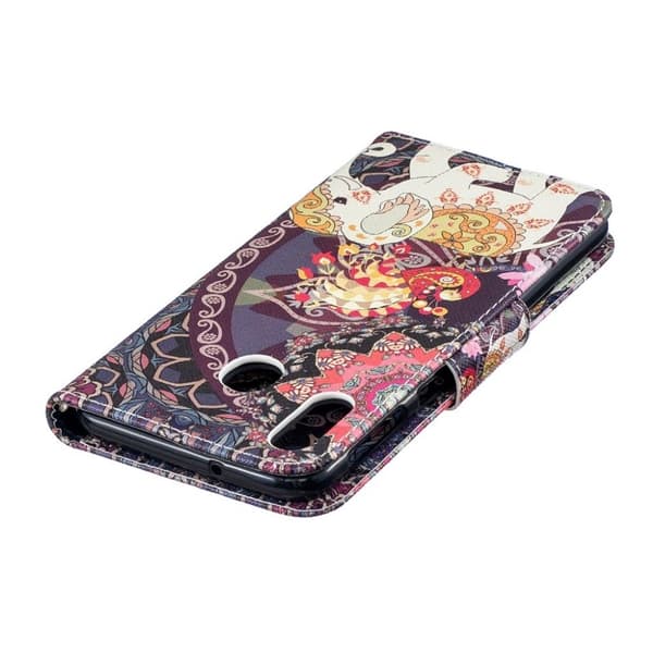 Wonderland Samsung Galaxy M20 Veske - Blomst og elefant Multicolor