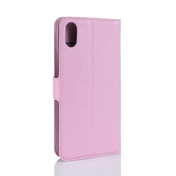 iPhone XR mobilfodral syntetläder silikon stående plånbok - Rosa Rosa