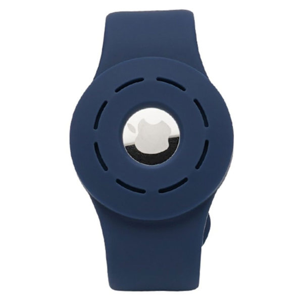 AirTags hollow out silicone wrist strap - Midnight Blue Blå