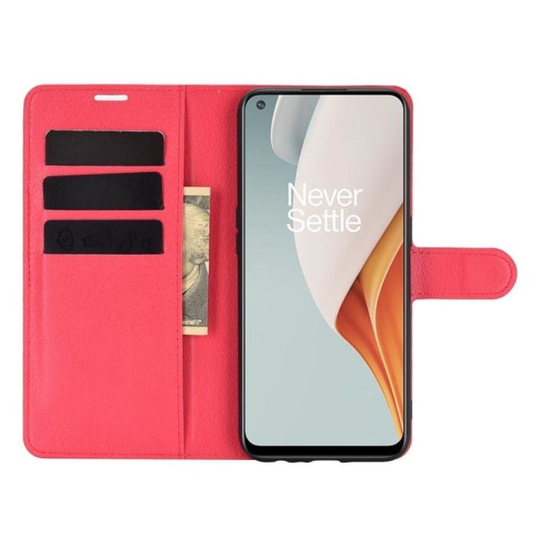 Classic OnePlus Nord N100 flip kuoret - Punainen Red