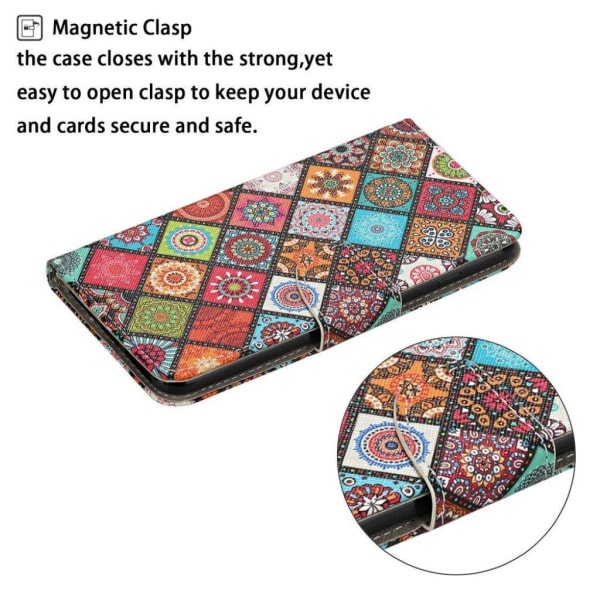 Wonderland iPhone 12 Pro Max flip etui - Mandala-Blomst Multicolor