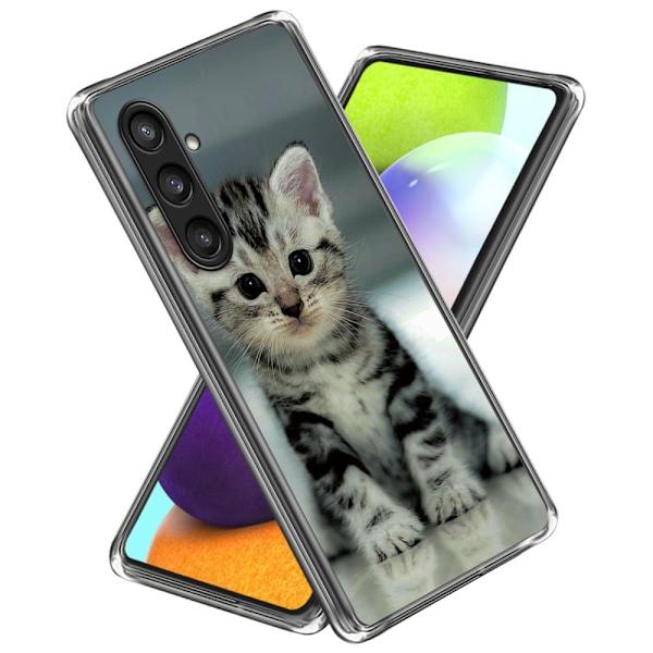 Deco Samsung Galaxy S24 skal - Söt Katt Silvergrå
