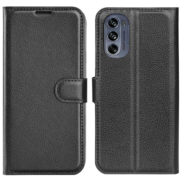 Klassisk Motorola Moto G62 5g Flip Etui - Sort Black