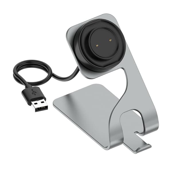 Ladestativ i aluminium for Amazfit-klokke - Grå Silver grey