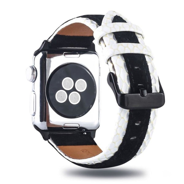Apple Watch Series 4 40mm cowhide leather watch strap - White / multifärg