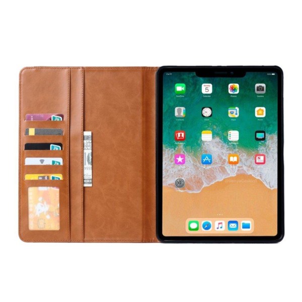 iPad Pro 11" (2018) pung stander læder flip etui - Brun Brown