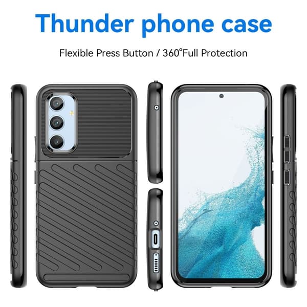 Thunder Samsung Galaxy A54 Etui - Svart Black