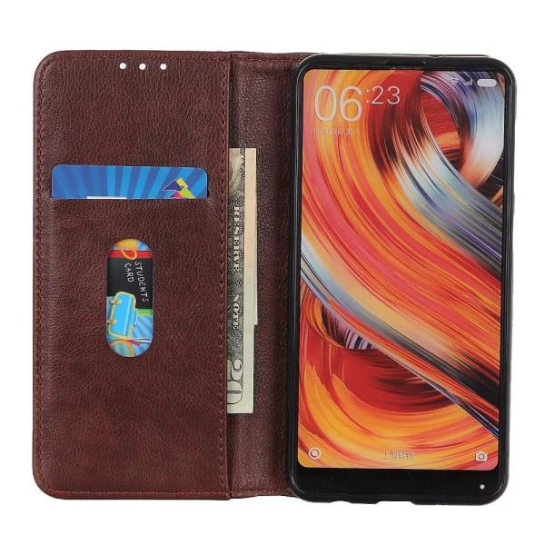 Genuine Nahkakotelo With Magnetic Closure For OnePlus Nord N20 5 Brown