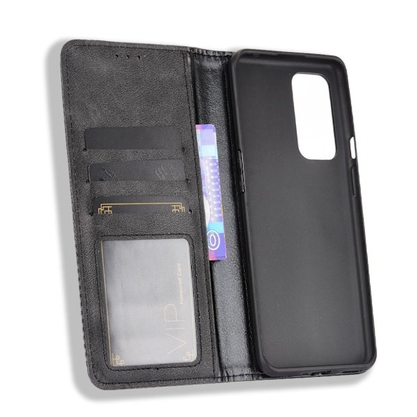 Bofink Vintage OnePlus 9 Pro nahkakotelo - Musta Black