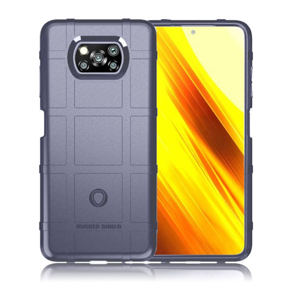 Rugged Shield Suojakotelo Xiaomi Poco X3 / Poco X3 Nfc - Harmaa Silver grey