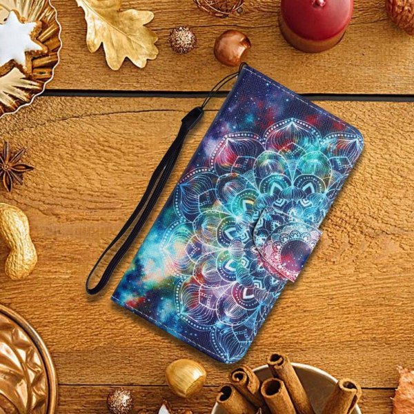 Wonderland Samsung Galaxy S22 flip etui - Starry Mandala Multicolor